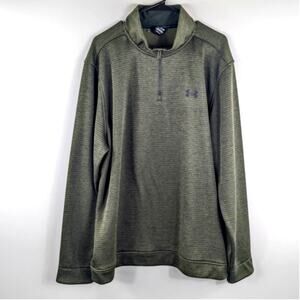 Under Armour 2XL Quarter Zip Pullover Mens Green Storm Athletic Sweatshirt